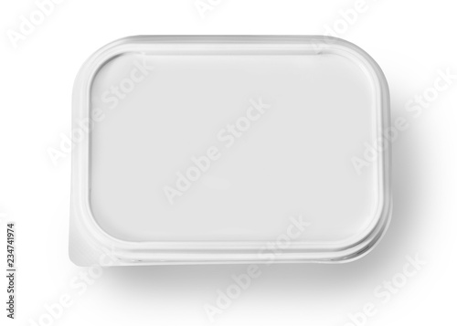 white plastic package