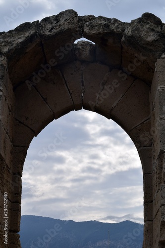 Antique arch. Ruins of an ancient castle(fragment). Kyrenia castle.The Turkish Republic Of Northern Cyprus