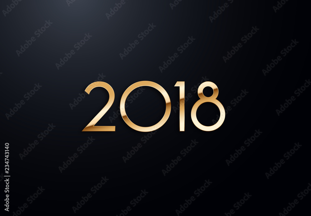 Holiday letters with gold effects. High quality vector illustration