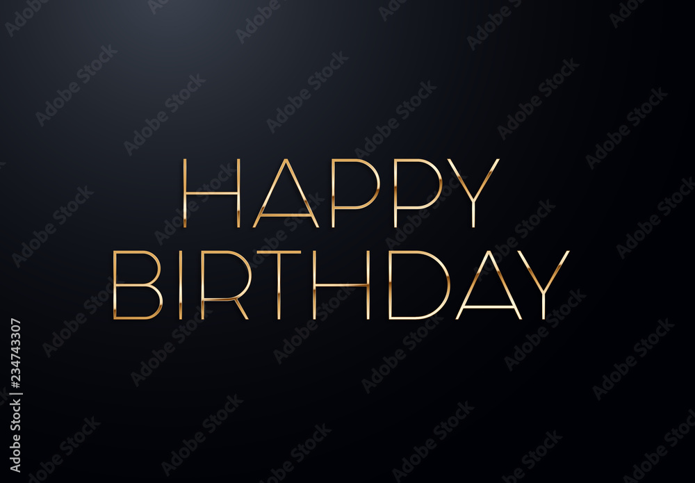 Holiday letters with gold effects. High quality vector illustration