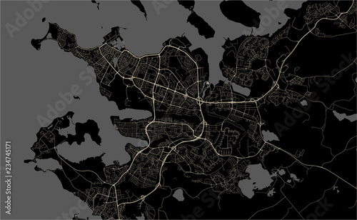 map of the city of Reykjavik, Capital Region, Iceland photo