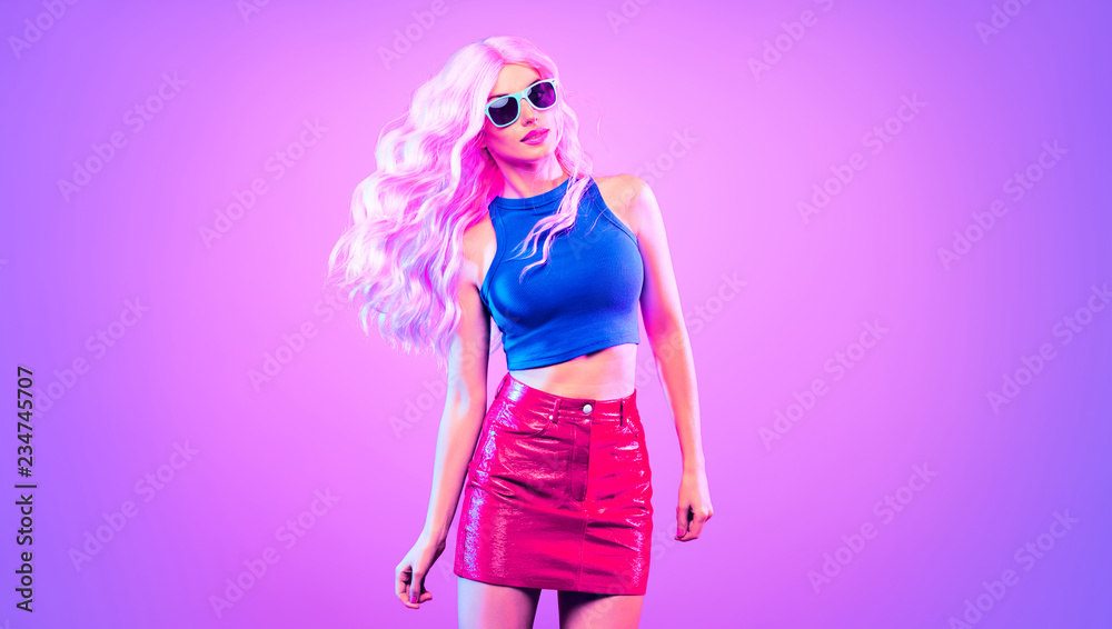 Sexy woman in Party outfit dance. Music vibrations Sexy woman in Party outfit dance. Music vibrations