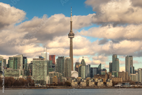 Photography Toronto, CANADA - November 20, 2018: Panoramic view of the city of Toronto with