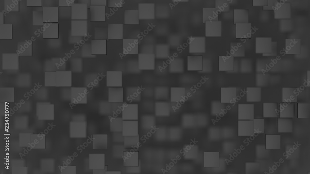 Abstract minimalist background with black 3d squares Abstract minimalist background with black 3d squares