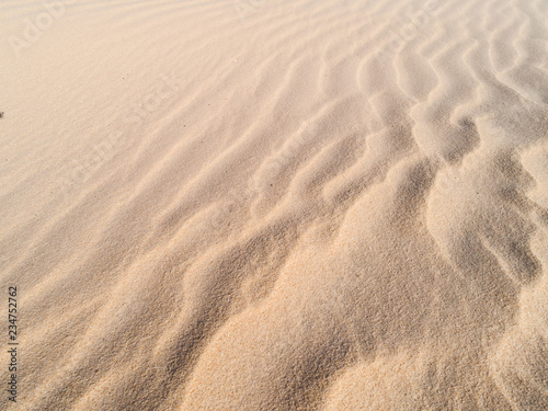 Beautiful structures of sandy dunes. sand with wave from wind in desert 