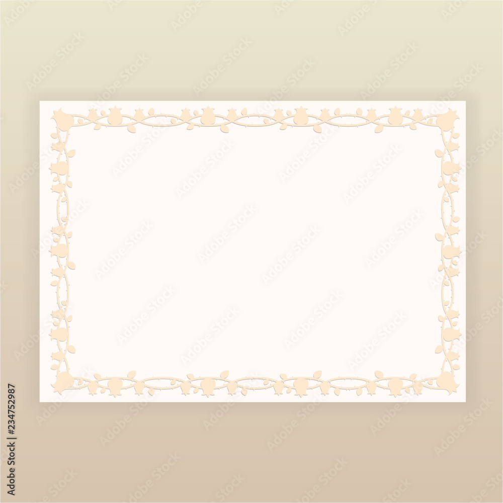 Floral borders page template for web and print