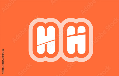 alphabet letter hh h h logo combination company icon design