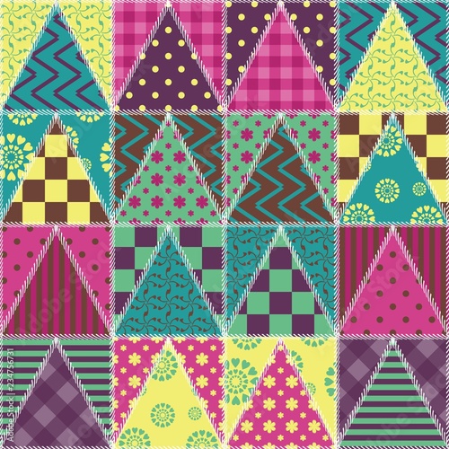 patchwork background with different patterns
