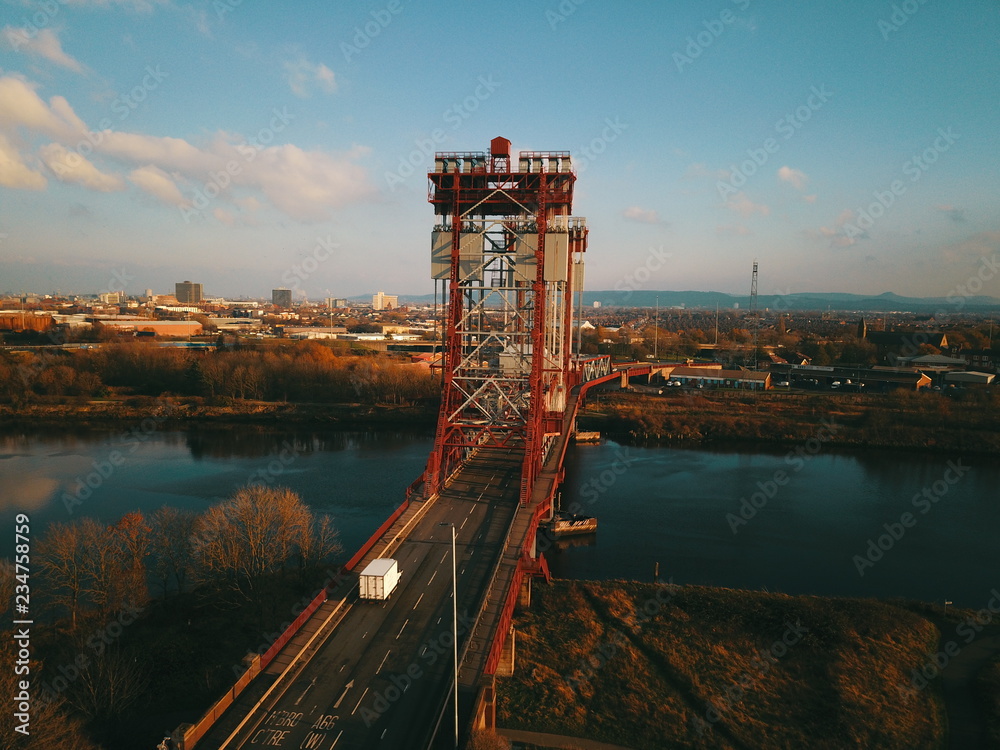 The iconic newport bridge in middlesbrough teesside
