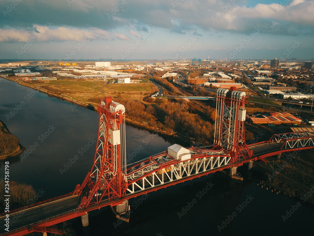 The iconic newport bridge in middlesbrough teesside