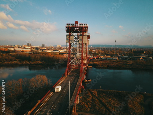 Obraz na płótnie The iconic newport bridge in middlesbrough teesside w salonie