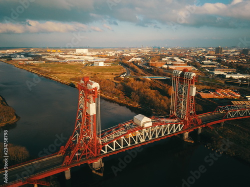 Obraz na płótnie The iconic newport bridge in middlesbrough teesside w salonie