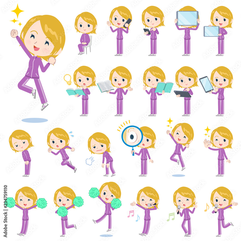 school fair skin girl purple jersey_Action school fair skin girl purple jersey_Action