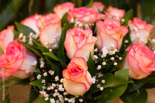 bouquet of pink roses