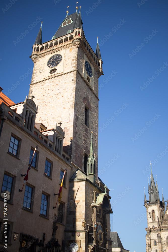 Edifício histórico na cidade de Praga na República Tcheca