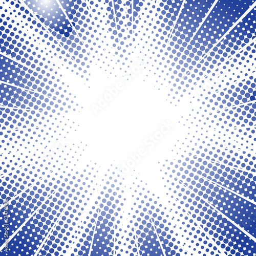 Radial speed motion lines. halftone effect comic manga style abstract background