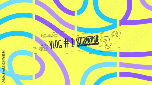 Abstract Cover For Vlog Video Blog Social Media Channel Vector Graphic