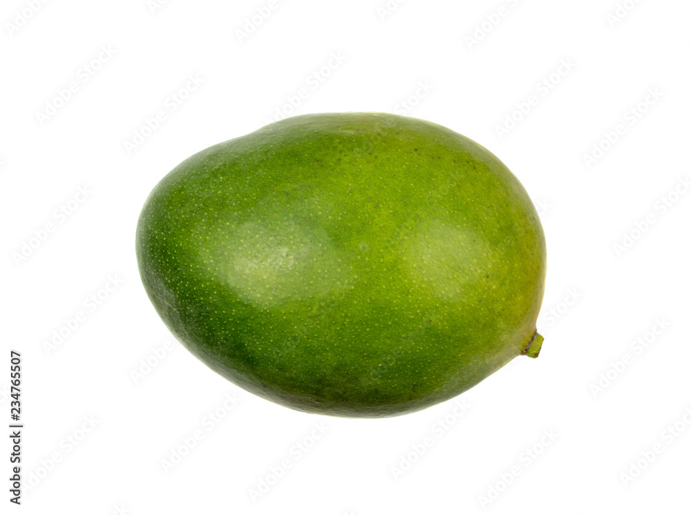 Whole green mango isolated on white background Whole green mango isolated on white background