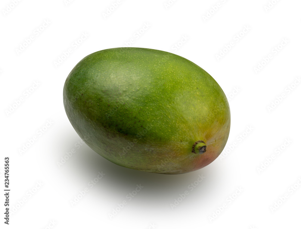 Whole green mango isolated on white background Whole green mango isolated on white background