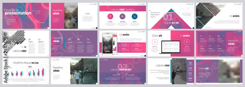 Presentation template. Purple Elements for slide presentations on a white background. Use also as a flyer, brochure, corporate report, marketing, advertising, annual report, banner. Vector