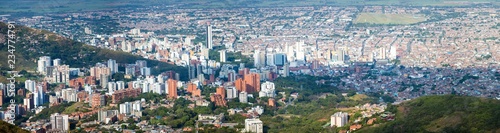 Daylight panorama cityscape of Cali  Colombia