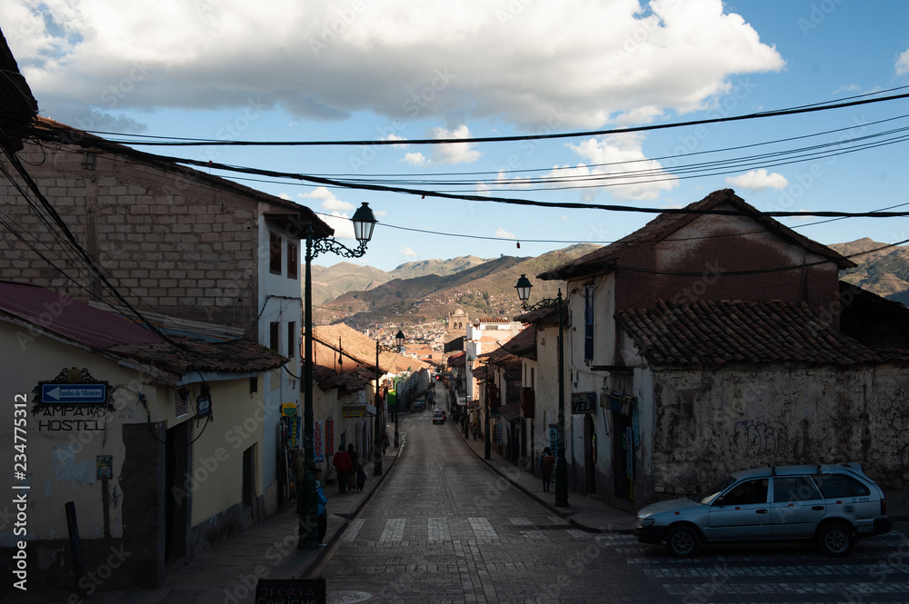 Street scene of Cusco, Peru.
