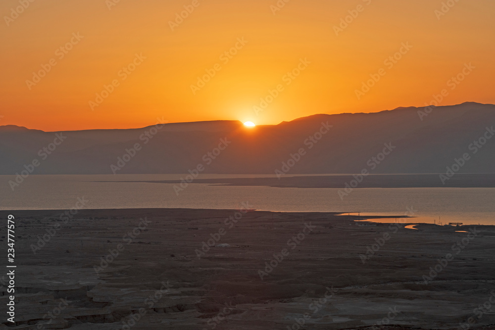 Sunrise over the Dead Sea from Masada