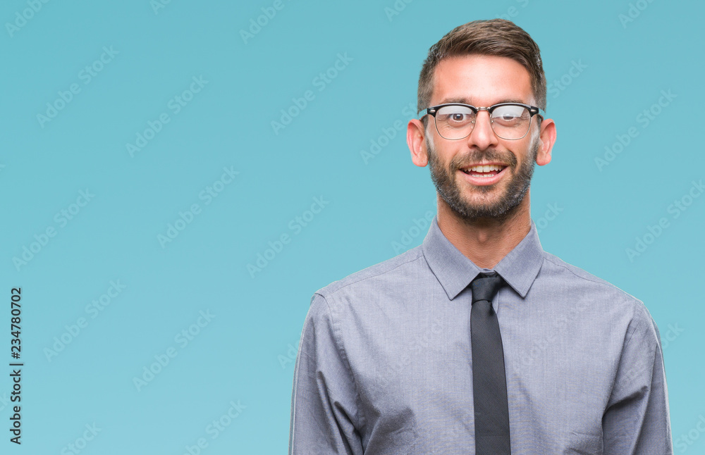Young handsome business man over isolated background with a happy and cool smile on face. Lucky person. Young handsome business man over isolated background with a happy and cool smile on face. Lucky person.