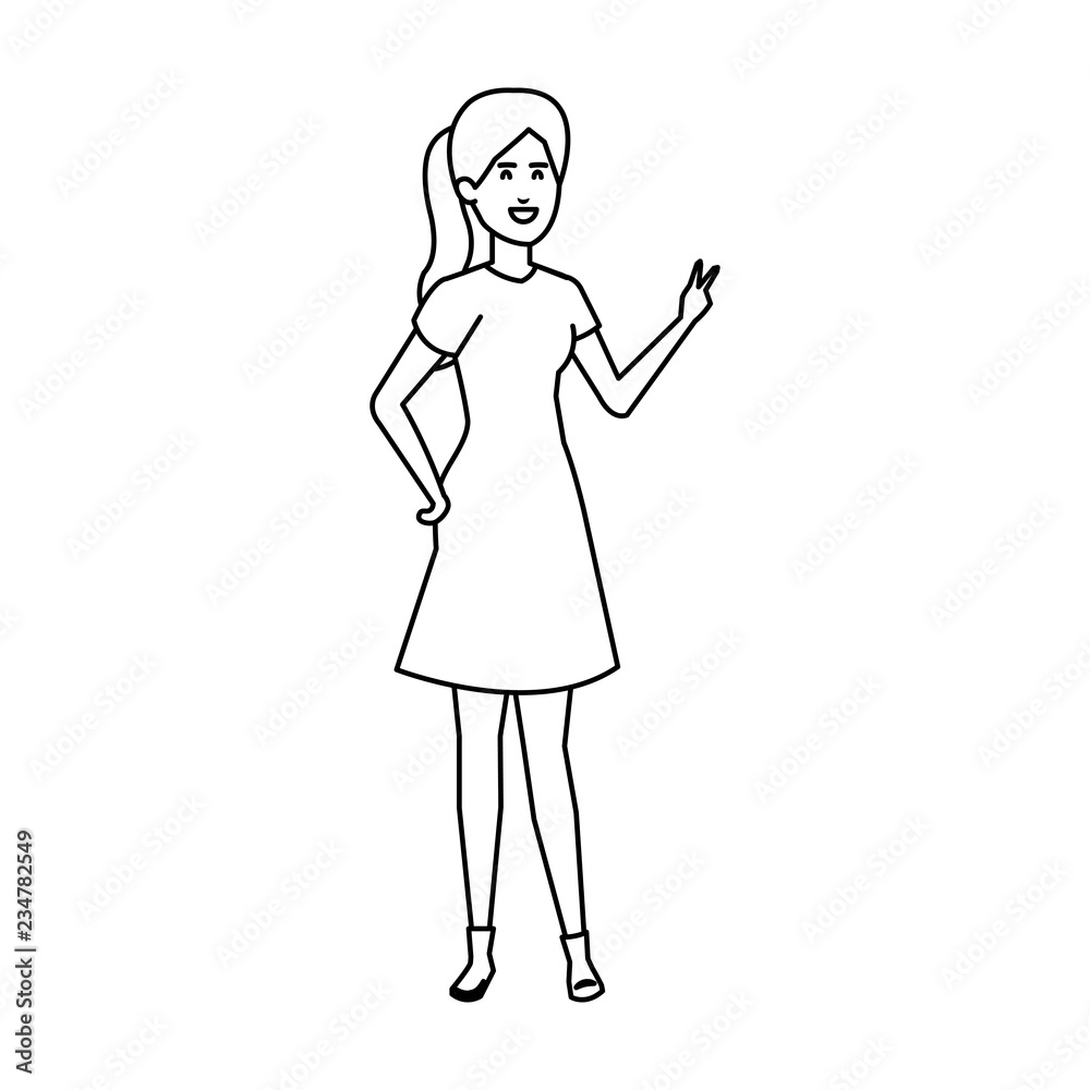 beautiful and young woman character beautiful and young woman character