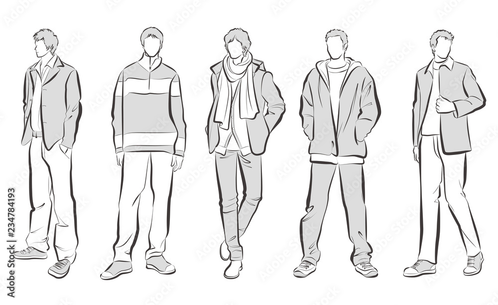男性のファッションイラスト 男性のファッションイラスト