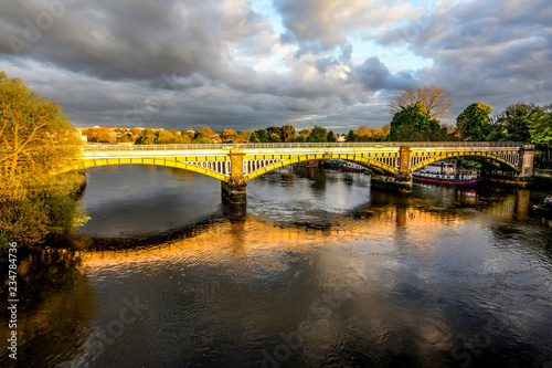 Richmond Railway Bridge, Thames River, Richmond, London, UK