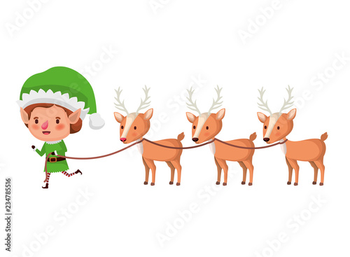 elf with sleigh avatar chatacter