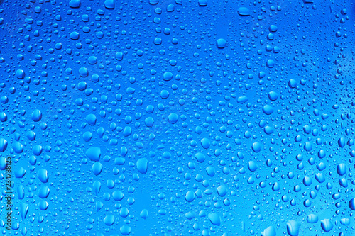 View of glass with water drops  closeup
