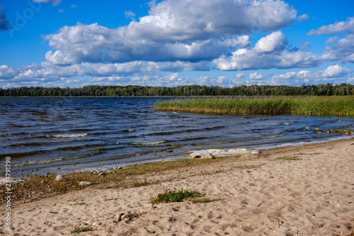 panoramic sea beach view in summer