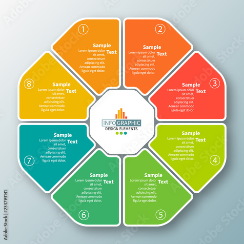 Abstract 3D Paper Infographics. Business template .Vector illustration