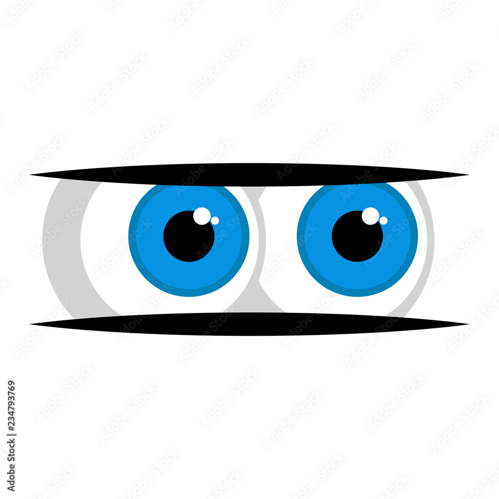Isolated doubtful eyes image. Vector illustration design