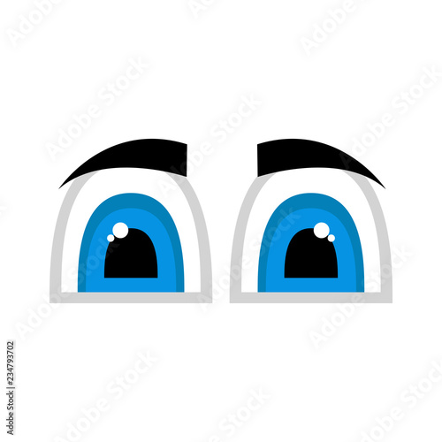 Isolated doubtful eyes image. Vector illustration design