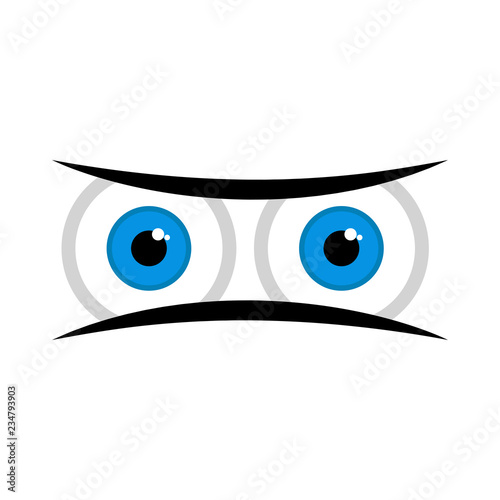 Isolated doubtful eyes image. Vector illustration design