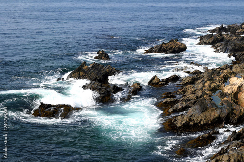 Sea view seen from rocky coast