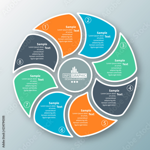 Abstract 3D Paper Infographics. Business template .Vector illustration