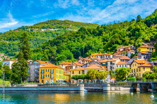 Lakeside view of Maccagno con pino e veddasca, Italy photo