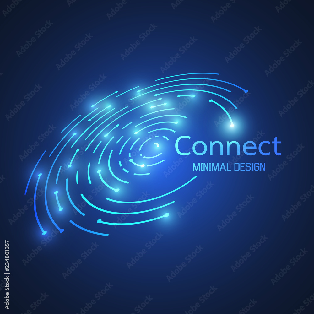 Abstract network connection. icon logo design. Vector Illustration Abstract network connection. icon logo design. Vector Illustration