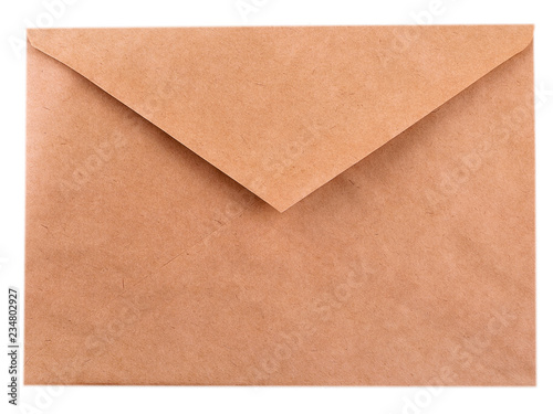 Paper envelope on a white background