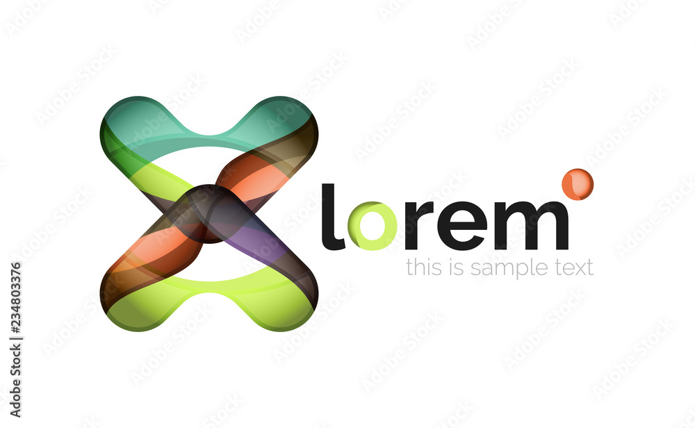 Geometric abstract business icon template, smooth shape Geometric abstract business icon template, smooth shape