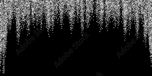 Silver glitter luxury sparkling confetti. Scattere