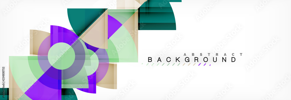 Trendy circles composition geometric background Trendy circles composition geometric background