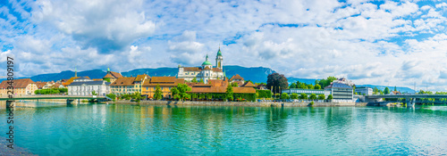 Riverside of Aare passing through Solothurn, Switzerland