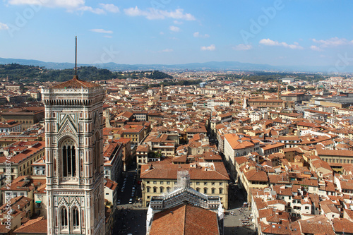 Panoramic view of Florence from Duomo cathedral cupola photo