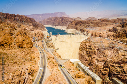 Hoover Dam Hydroelectric power station Arizona Nevada photo