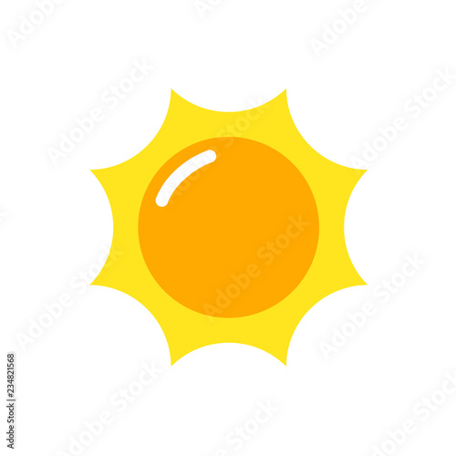 Flat yellow sun